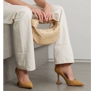 Amina Muaddi Brown Suede Heels size 37